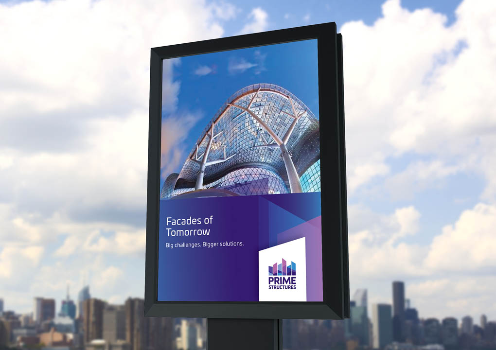 Brand Consultancy in Construction Industry. Bus Stop Ad Design for Prime Structures